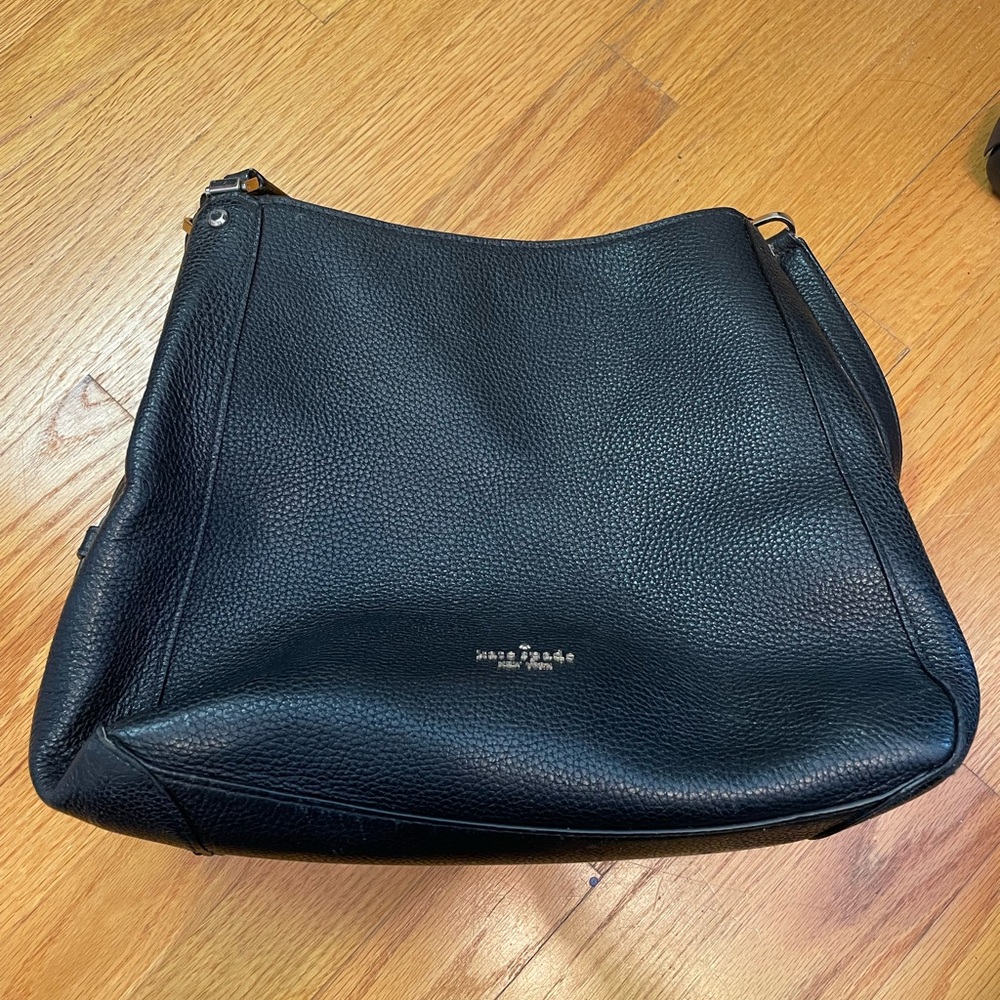 Black Kate spade  bag with 3 compartments(Hallie style)